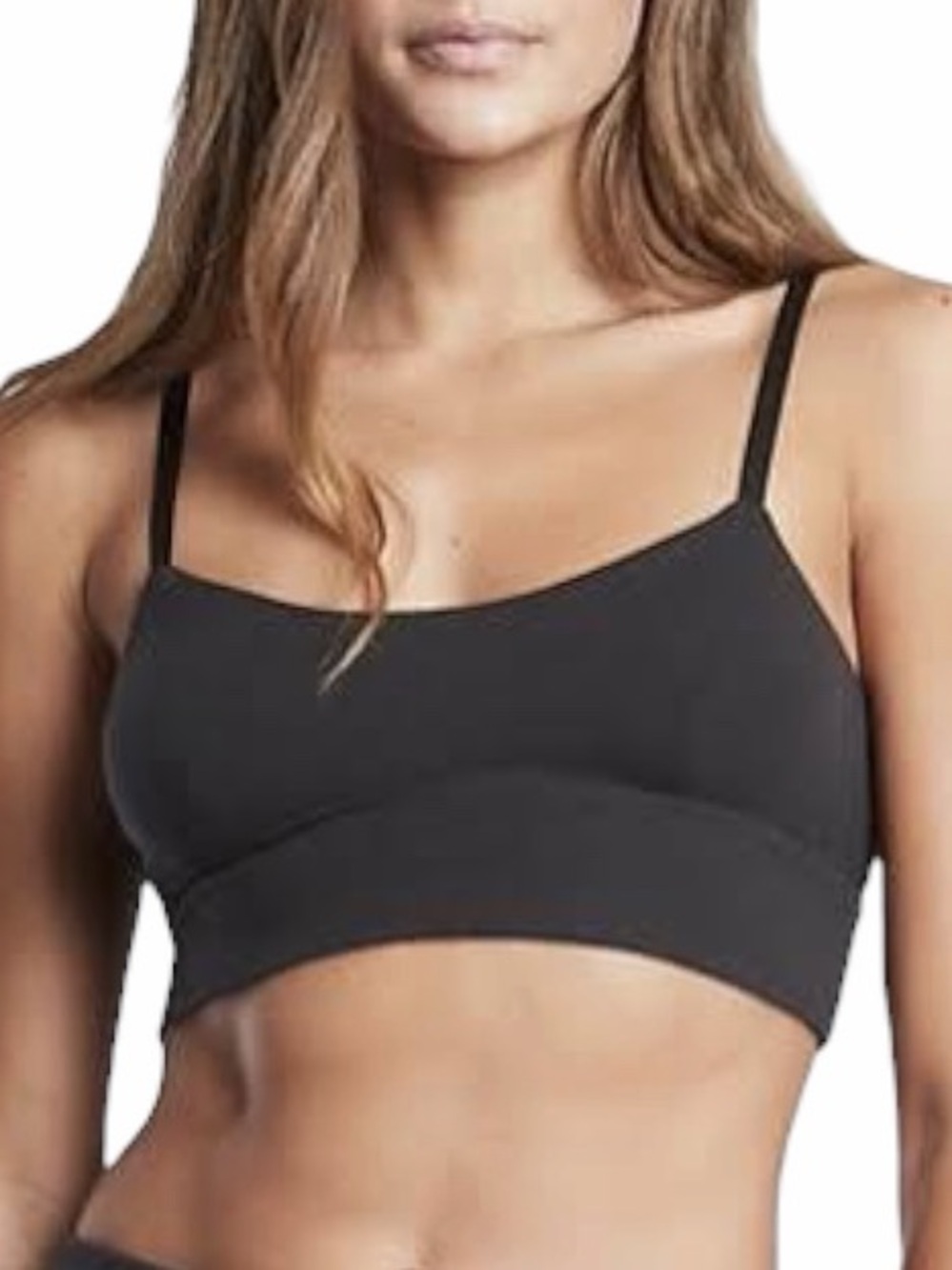 Athleta Well Rested Rib Sleep Bra in Black Size women’s Medium